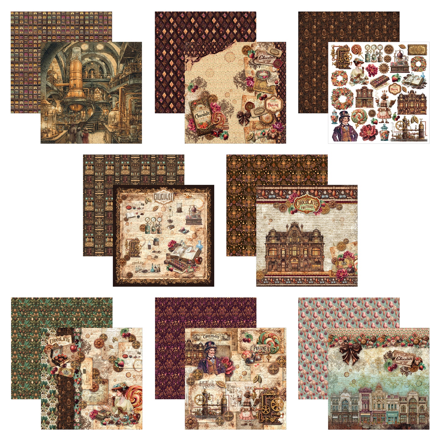Ciao Bell The Chocolate Factory 12x12 Inch Paper Pad (12pcs)