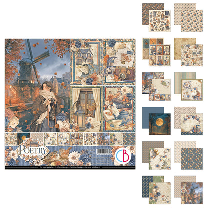 Ciao Bella Poetry 12x12 Inch Paper Pad (12pcs)
