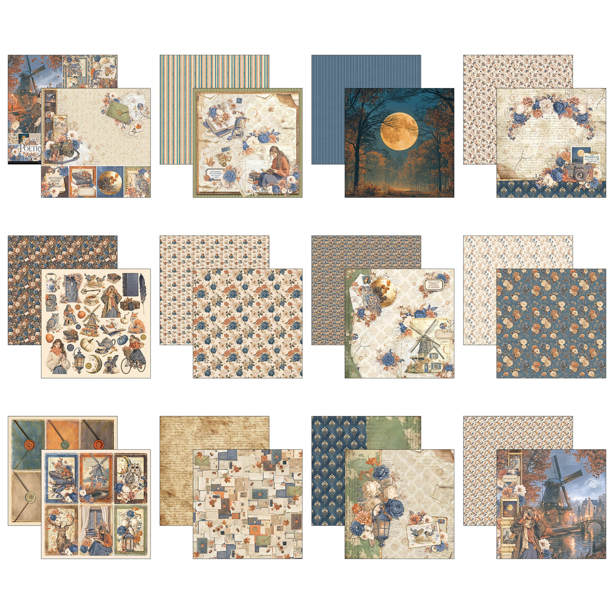Ciao Bella Poetry 12x12 Inch Paper Pad (12pcs)
