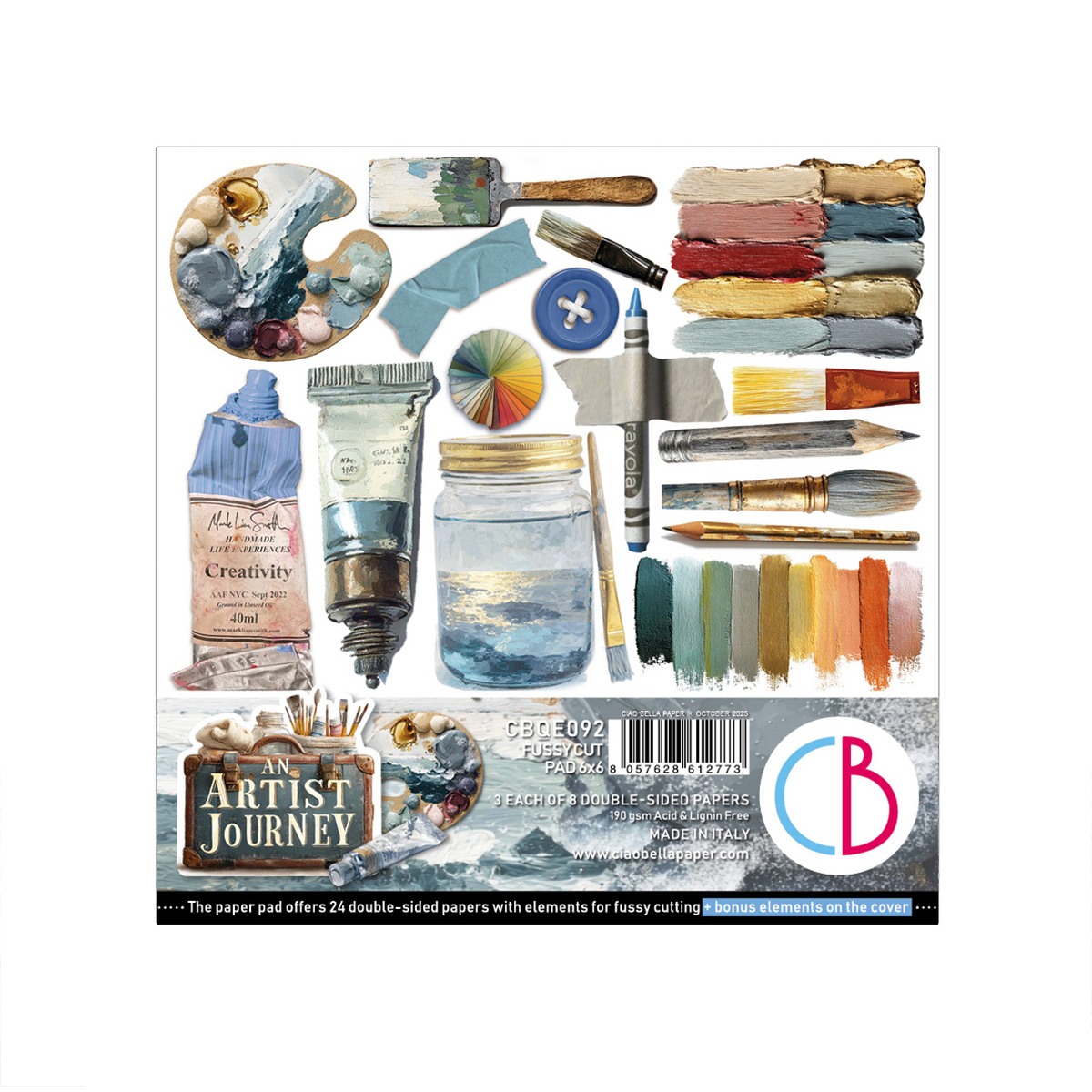 Ciao Bella An Artist Journey 6x6 Inch Fussy Cut Pad (24pcs)