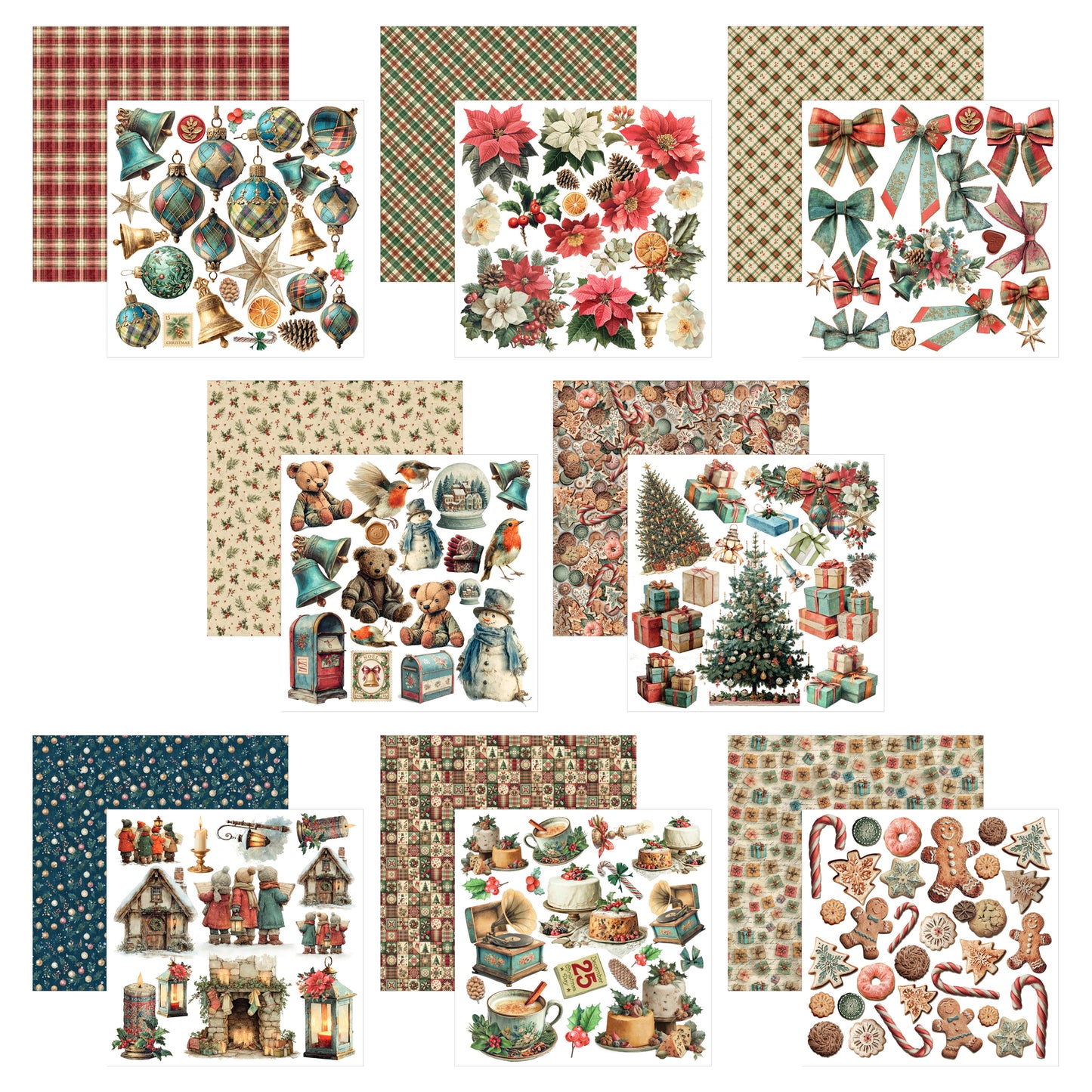 Ciao Bell Merry & Bright 6x6 Inch Fussy Cut Pad (24pcs)