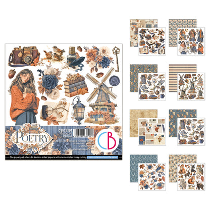 Ciao Bella Poetry 6x6 Inch Fussy Cut Pad (24pcs)