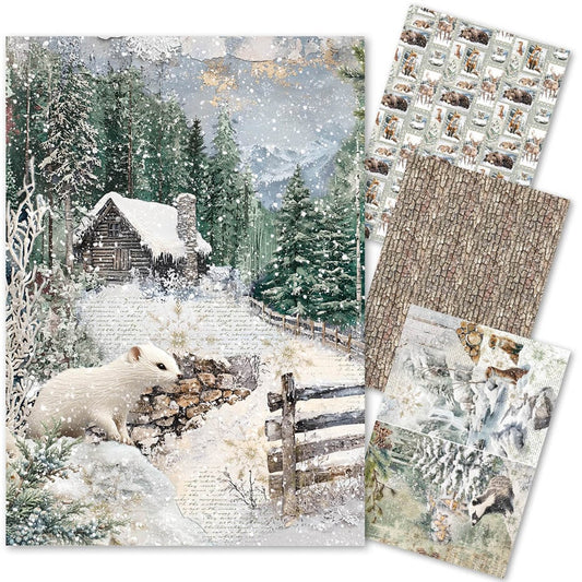 Ciao Bella Forest Tales A4 Rice Paper Mixed (4pcs)