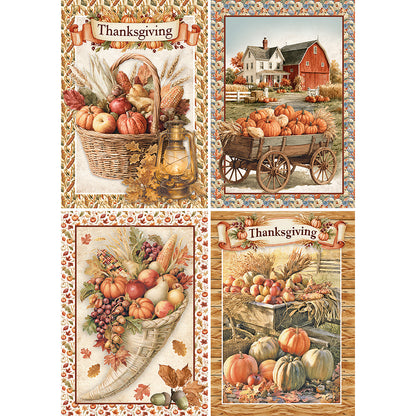 Ciao Bella Thanksgiving A4 Rice Paper Mixed (4pcs)
