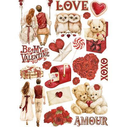 Ciao Bella St.Valentine A4 Rice Paper Mixed (4pcs)