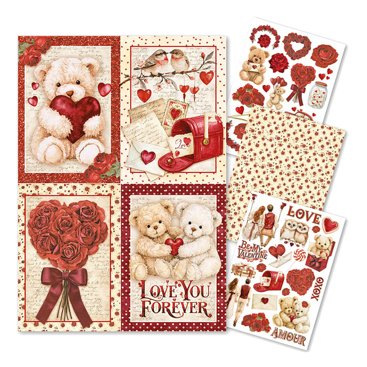 Ciao Bella St.Valentine A4 Rice Paper Mixed (4pcs)