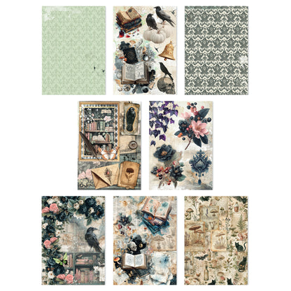 Ciao Bella The Witch's Grimoire A5 Rice Paper Mixed (8pcs)