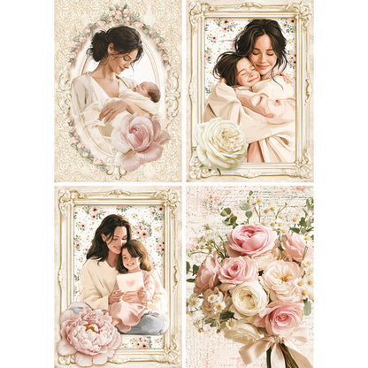 Ciao Bella Mother's Day & Father's Day A5 Rice Paper Mixed (8pcs)