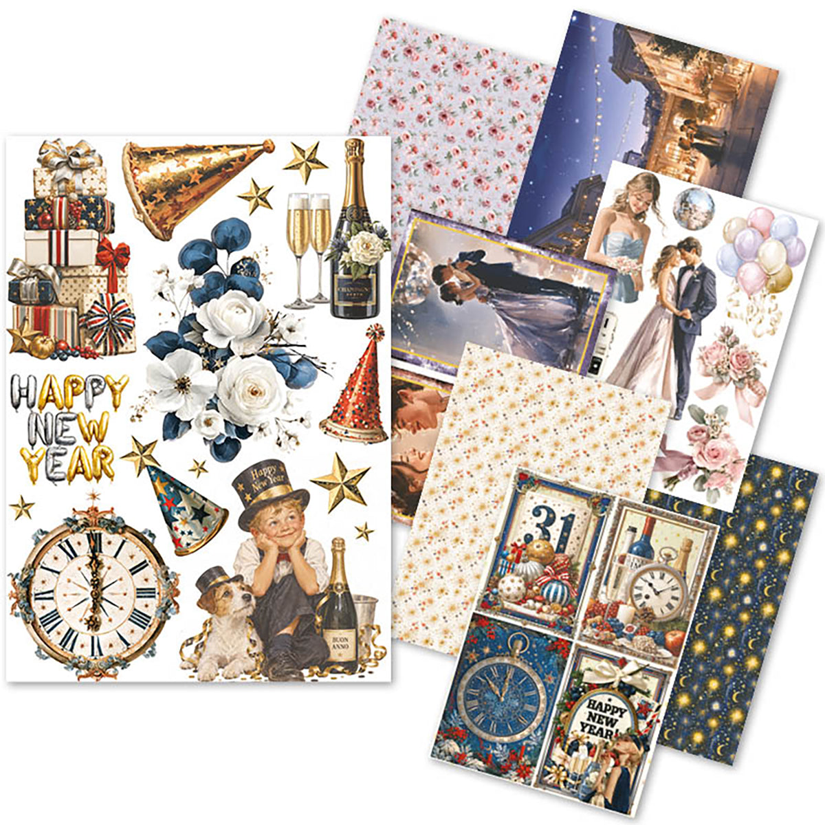 Ciao Bella New Year & Prom Night A5 Rice Paper Mixed (8pcs)