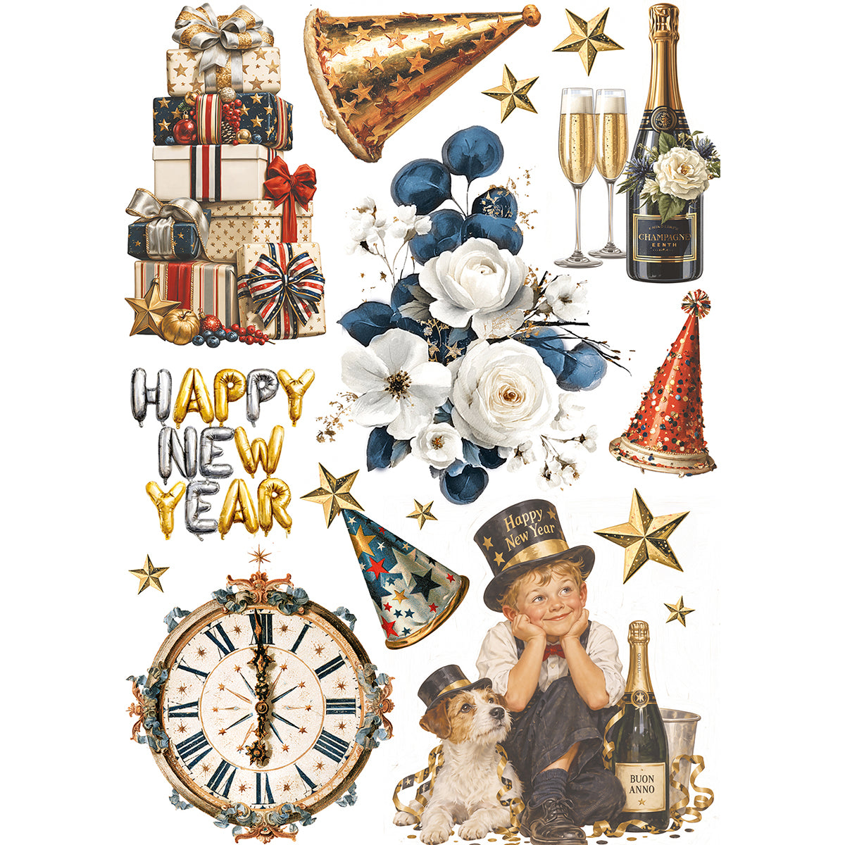 Ciao Bella New Year & Prom Night A5 Rice Paper Mixed (8pcs)