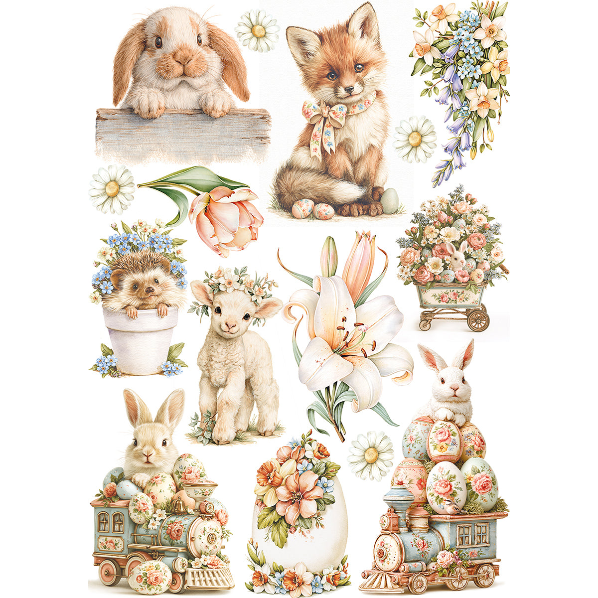 Ciao Bella Easter & Happy Birthday A5 Rice Paper Mixed (8pcs)