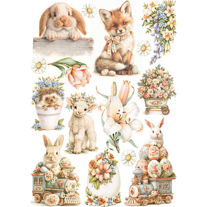 Ciao Bella Easter & Happy Birthday A5 Rice Paper Mixed (8pcs)