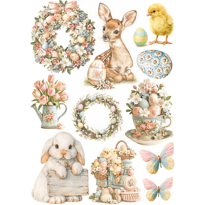 Ciao Bella Easter & Happy Birthday A5 Rice Paper Mixed (8pcs)