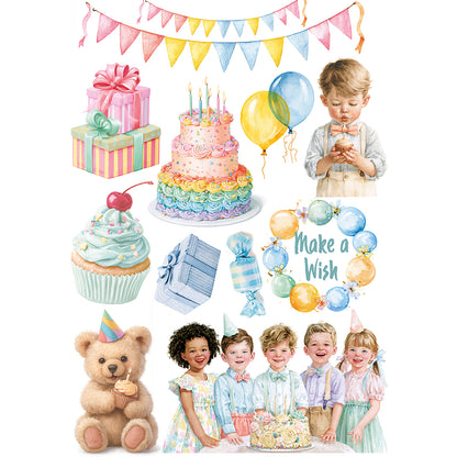 Ciao Bella Easter & Happy Birthday A5 Rice Paper Mixed (8pcs)