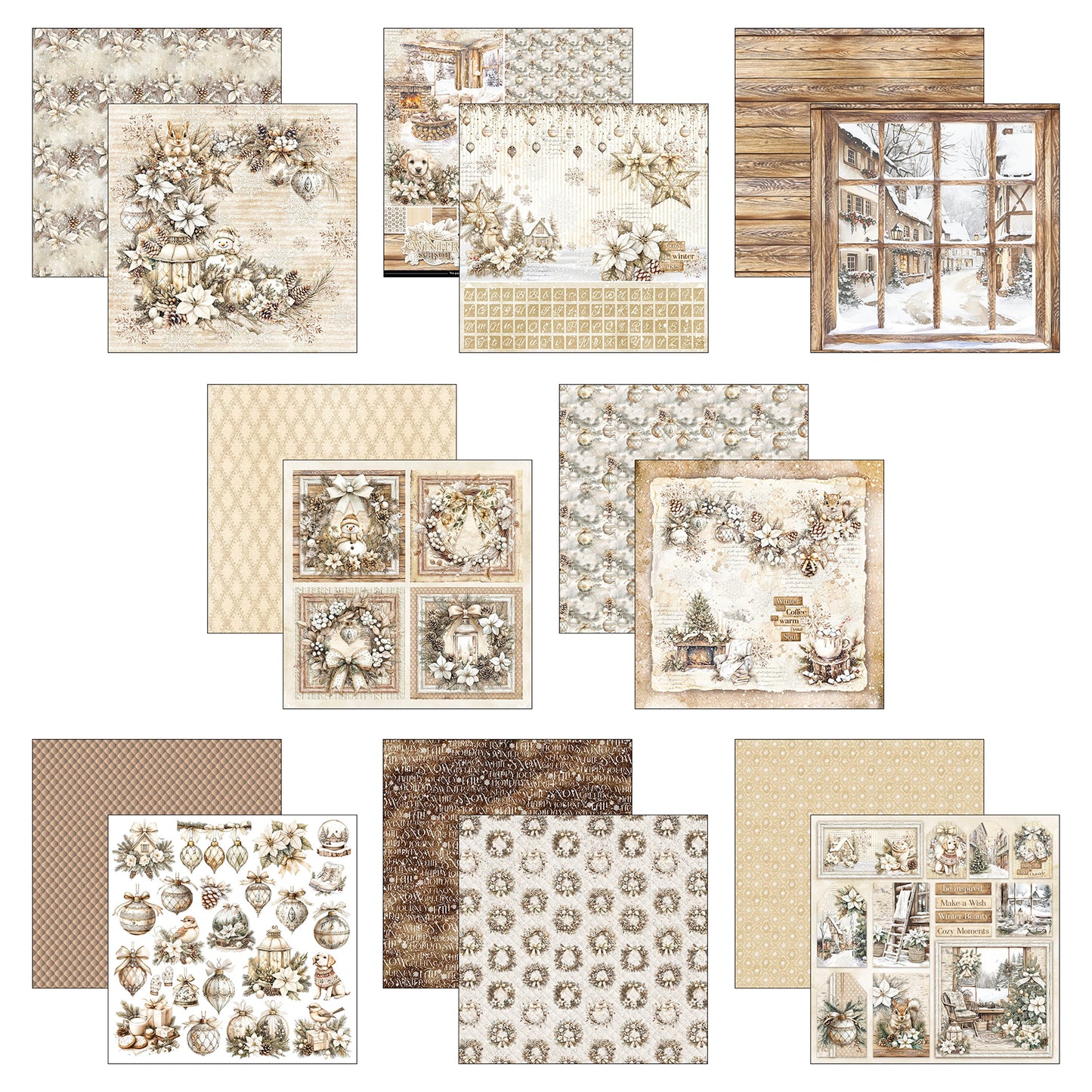 Ciao Bella Winter Season 12x12 Inch Patterns Pad (8pcs)