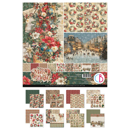 Ciao Bell Merry & Bright 12x12 Inch Patterns Pad (8pcs)