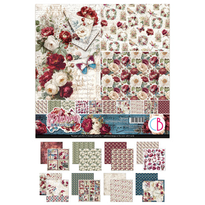 Ciao Bell Bohemian Burgundy 12x12 Inch Patterns Pad (8pcs)