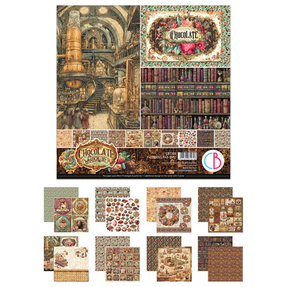Ciao Bella The Chocolate Factory 12x12 Inch Patterns Pad (8pcs)