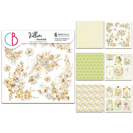 Ciao Bella Blessing Day 6x6 Inch Vellum Fussy Cut (6pcs)
