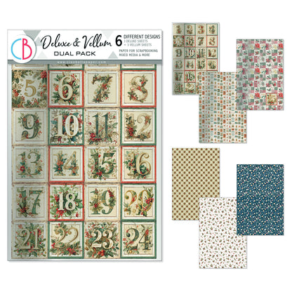 Ciao Bell Merry & Bright A4 Deluxe Paper Silver & Vellum Dual Pack Mixed (6pcs)
