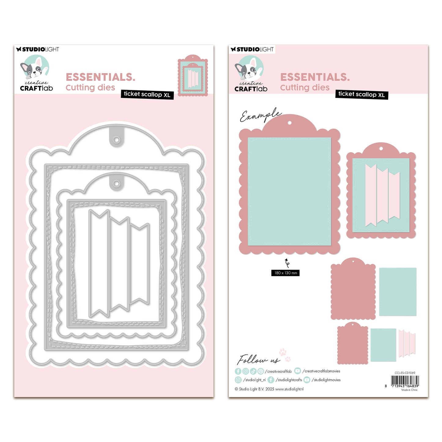 Creative Craftlab Essentials Cutting Die Ticket Scallop XL