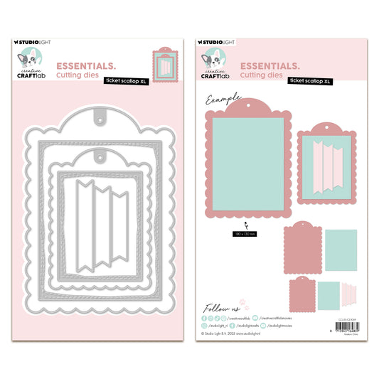 Creative Craftlab Essentials Cutting Die Ticket Scallop XL
