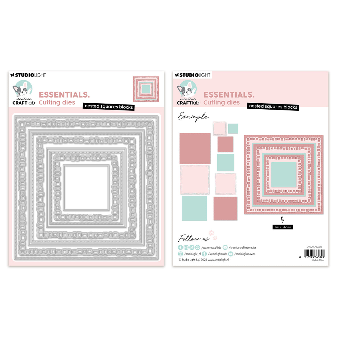 Creative Craftlab Essentials Cutting die Nested squares blocks Essentials