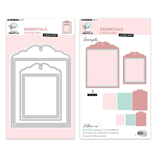 Studio Light Creative Craftlab Cutting Die Scallop label Essentials