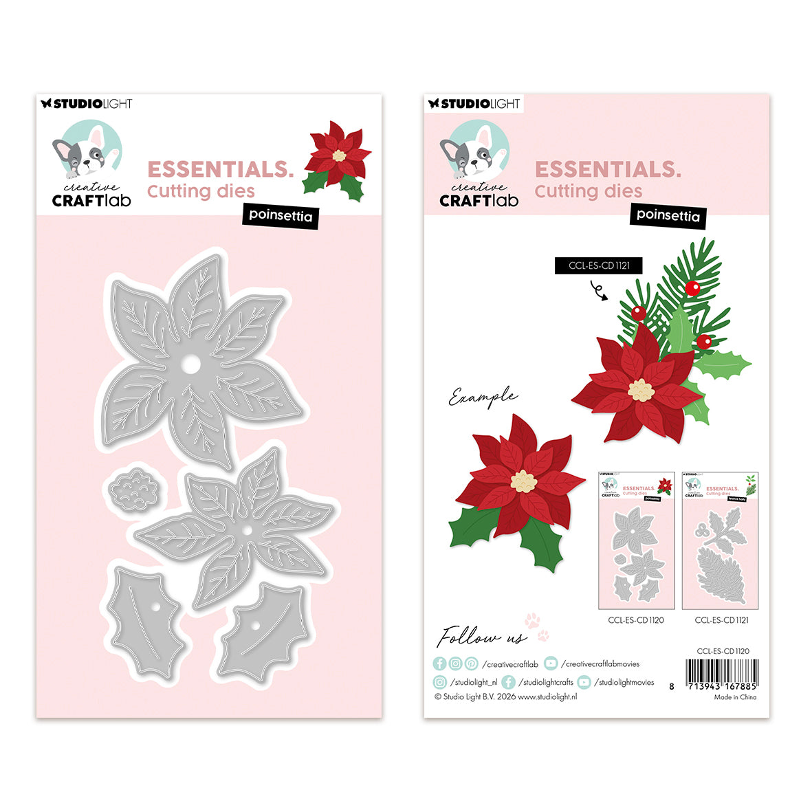 Studio Light Creative Craftlab Cutting Die Poinsettia Essentials