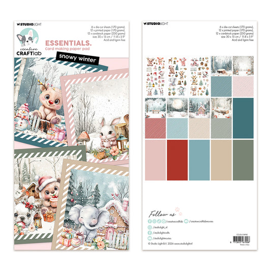 Studio Light Creative Craftlab Card making pad Snowy winter Essentials