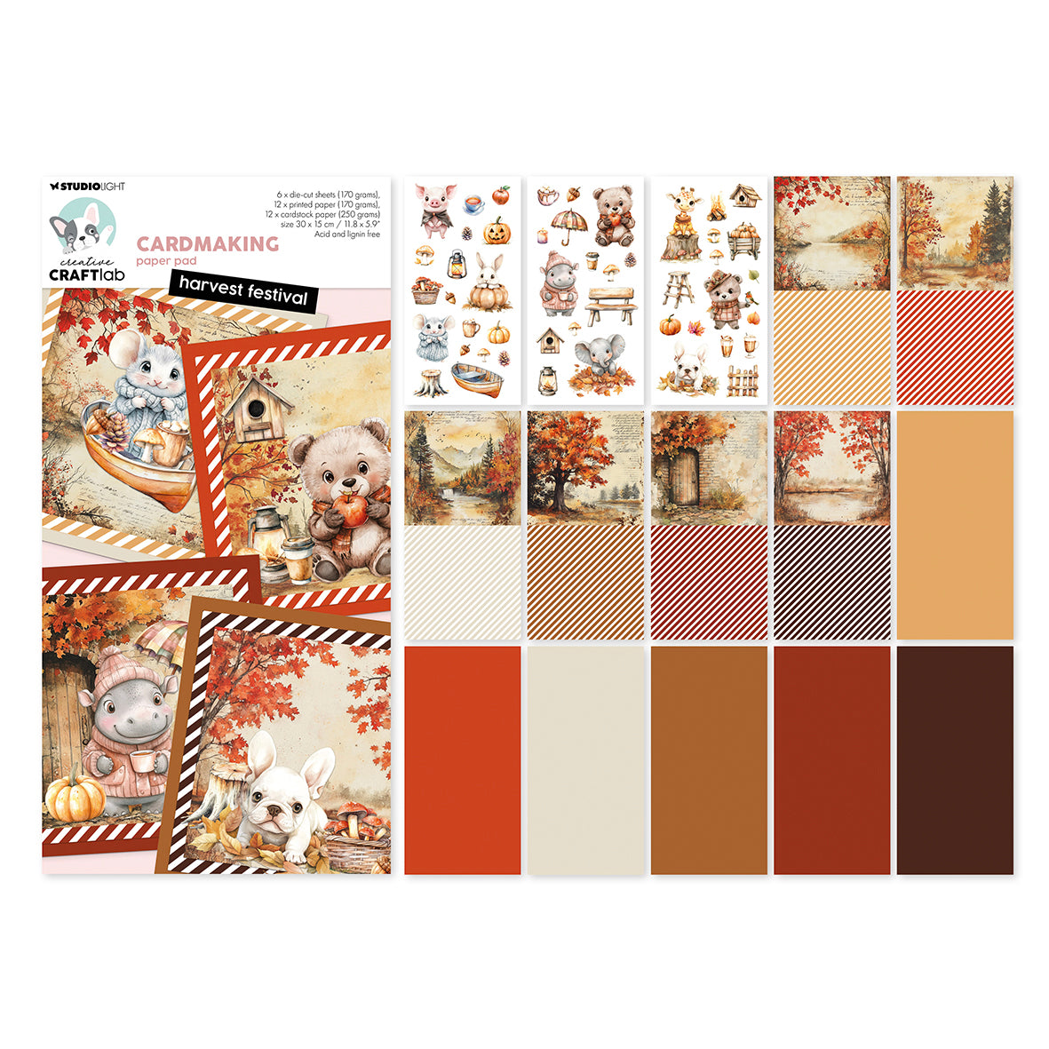 Studio Light CCL Card making pad Harvest festival Essentials