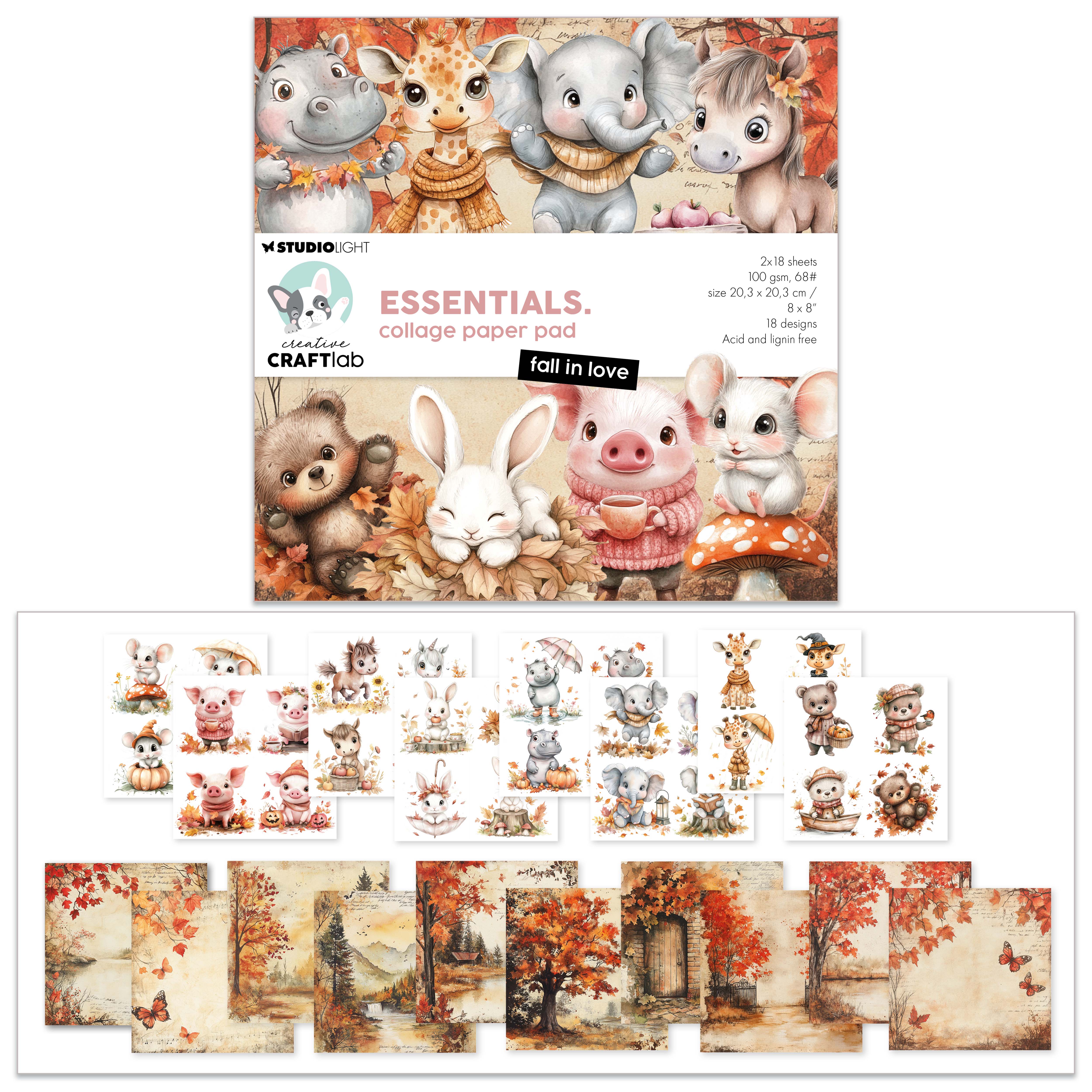 Creative Essentials Creative Craftlab Essentials Collage Paper Pad Fall in Love – AALL & Create