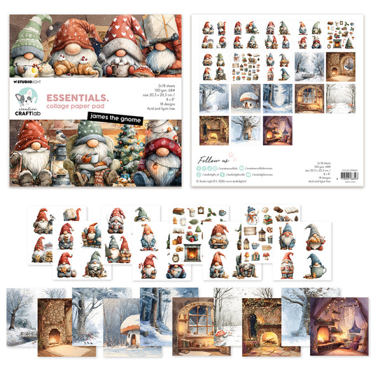 Studio Light CCL Collage Paper Pad James The Gnome Essentials
