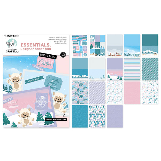 Studio Light Creative Craftlab Designer Paper Pad Just so holly Essentials