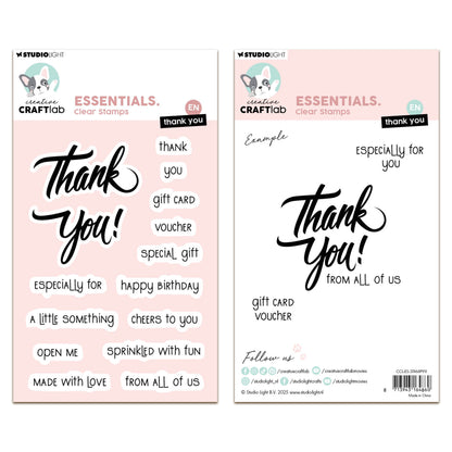 Creative Craftlab Essentials Clear Stamps Thank You