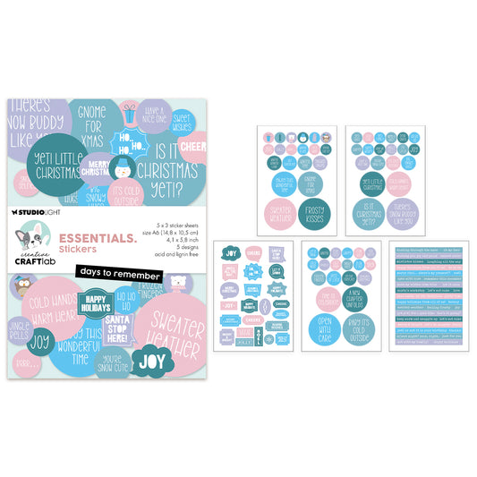 Studio Light Creative Craftlab Sticker Pad Days to remember Essentials