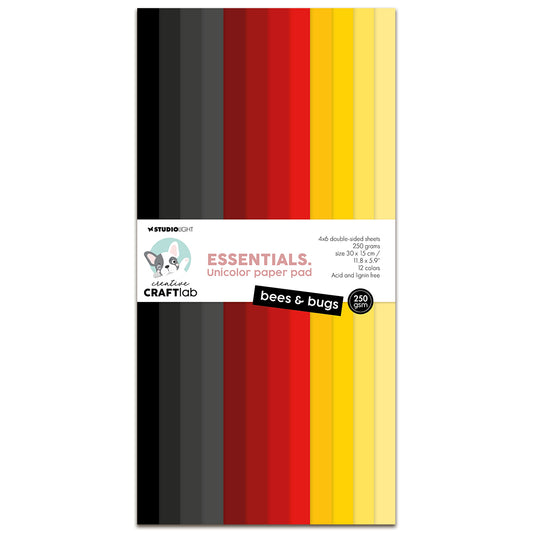 Creative Craftlab Essentials Unicolor Paper Pad - Bees & Bugs
