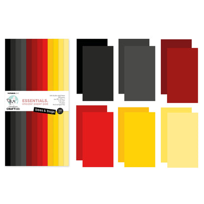 Creative Craftlab Essentials Unicolor Paper Pad - Bees & Bugs