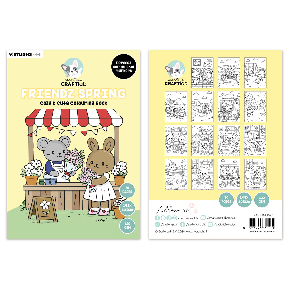 Studio Light CCL Coloring book Friendz Spring Friendz