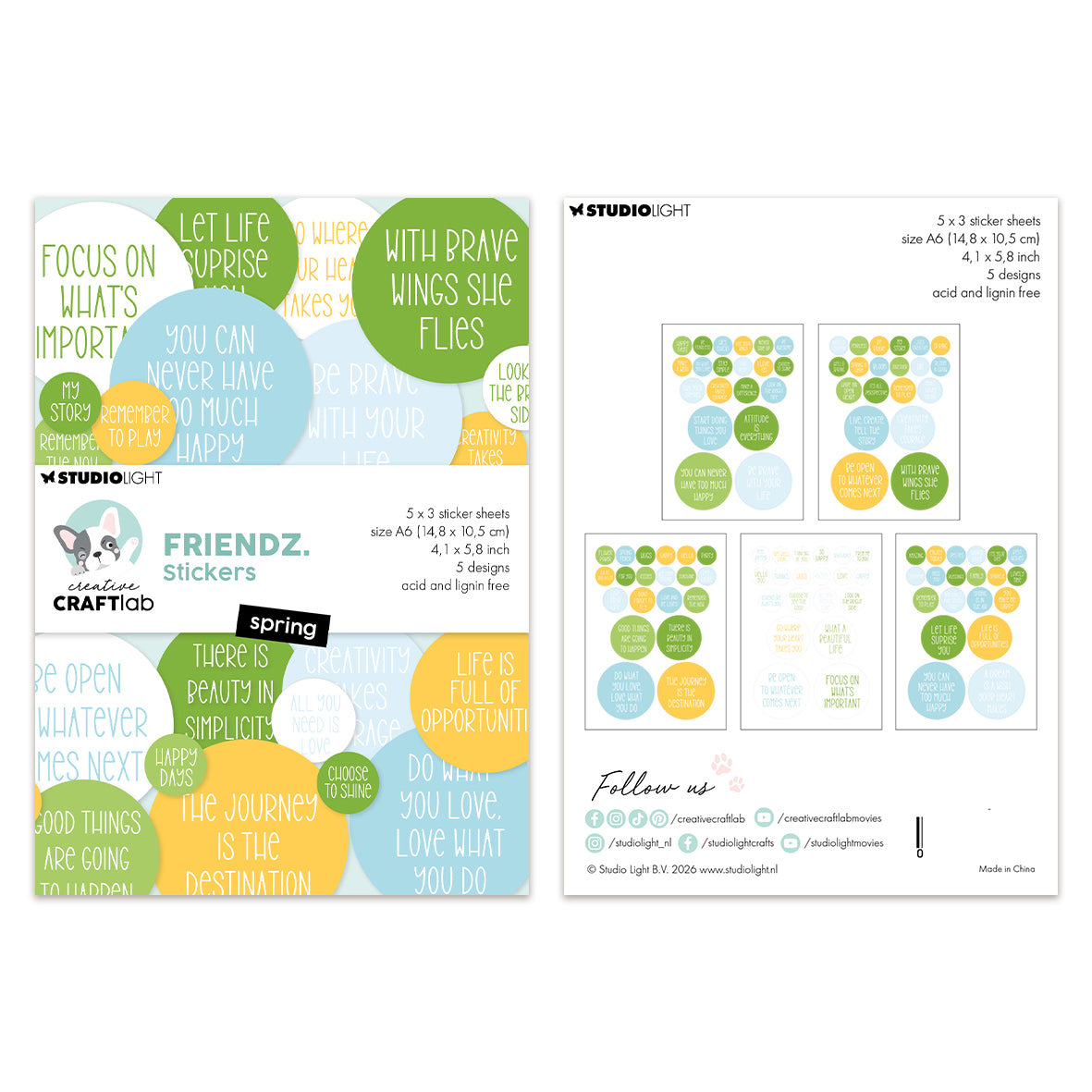 Creative Craftlab Sticker Pad Spring Friendz