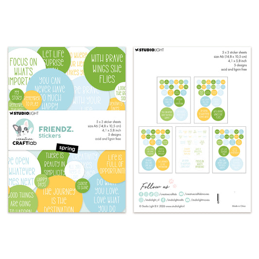 Creative Craftlab Sticker Pad Spring Friendz