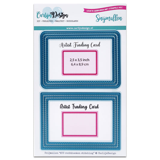 CarlijnDesign Dies ATC Rectangles Stitching