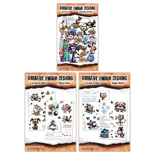 Creative Ember Designs Christmas 2025 Ephemera & Rub Ons Bundle