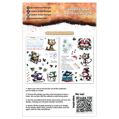 Creative Ember Designs Happy Winter - A5 Rub-Ons