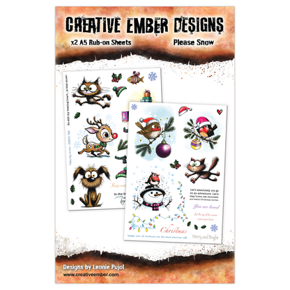 Creative Ember Designs Please Snow - A5 Rub-Ons