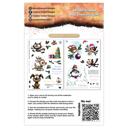 Creative Ember Designs Please Snow - A5 Rub-Ons