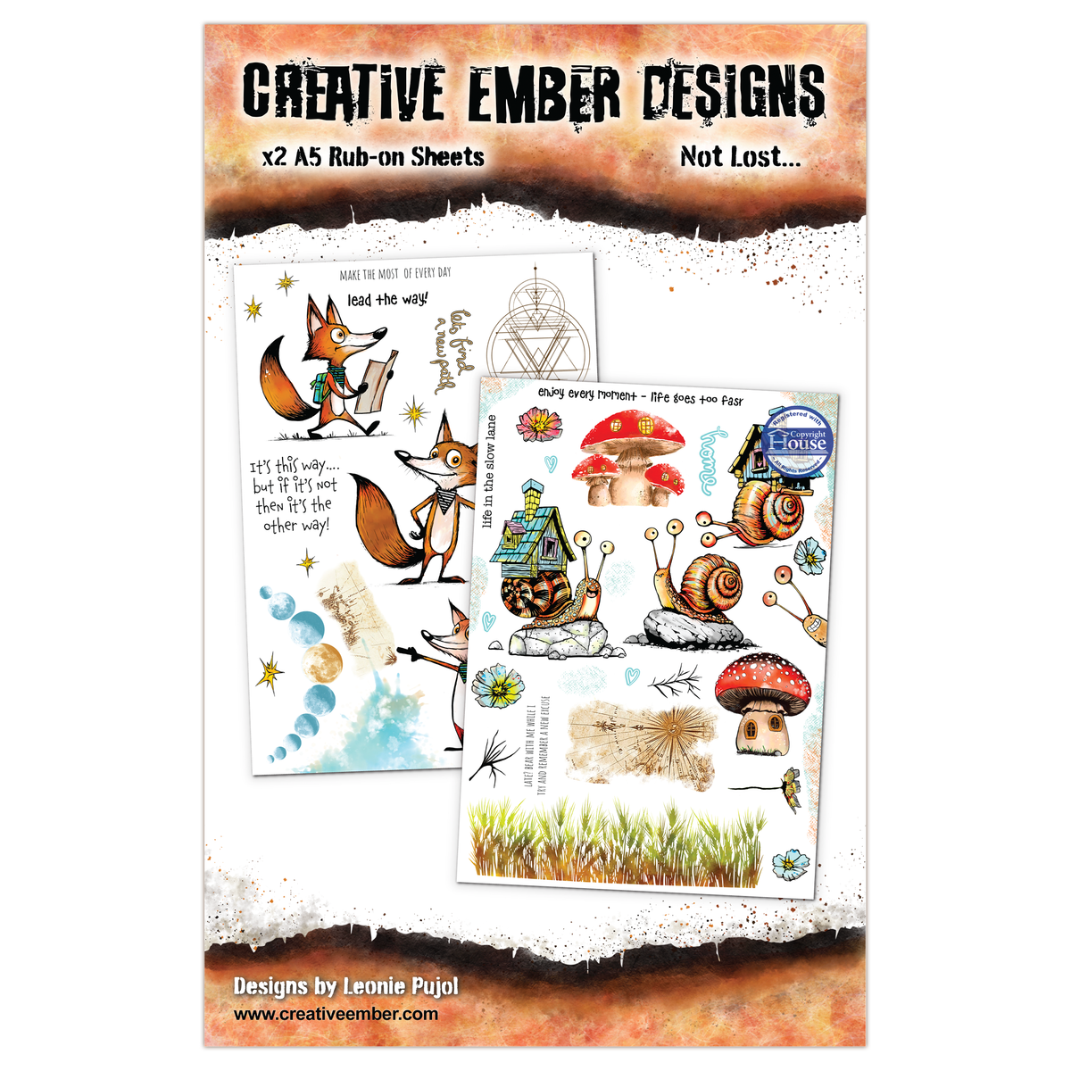 Creative Ember Designs Not Lost... - A5 Rub-Ons