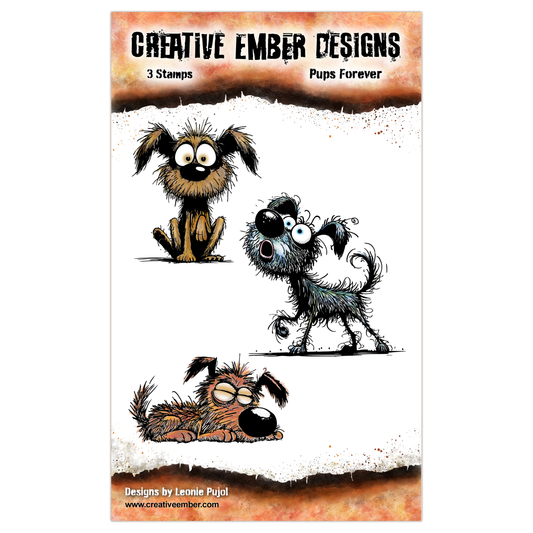 Creative Ember Designs Pups Forever - A6 Stamp Set