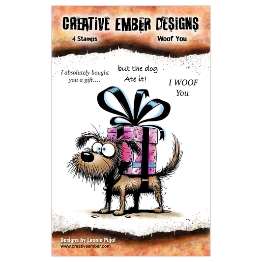 Creative Ember Designs Woof You - A7 Stamp Set