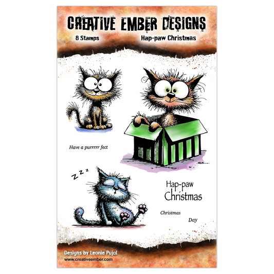Creative Ember Designs Hap-paw Christmas - A6 Stamp Set